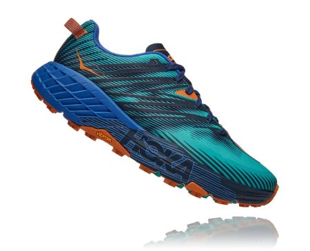 Hoka One One Speedgoat 4 Moški Pohodniški Čevlji Turkizna / Modra SI-287436U